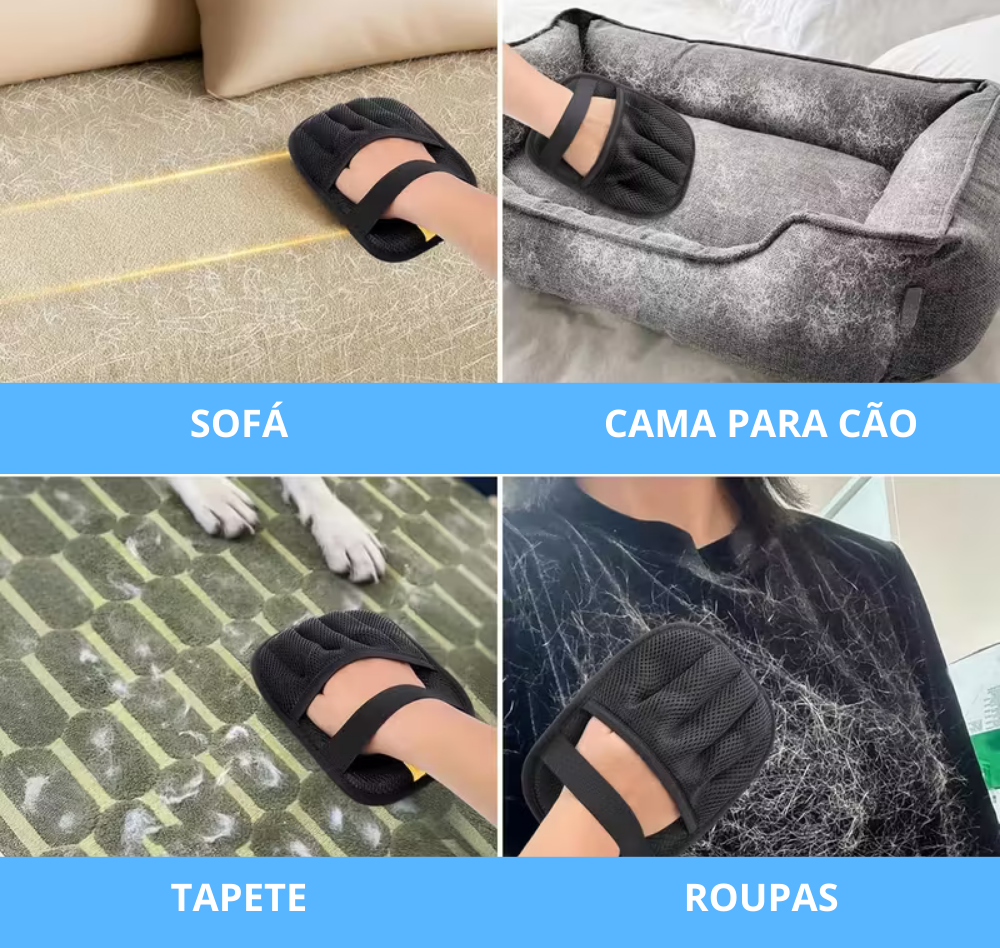 EasyGroom - Luvas anti-pêlos para animais