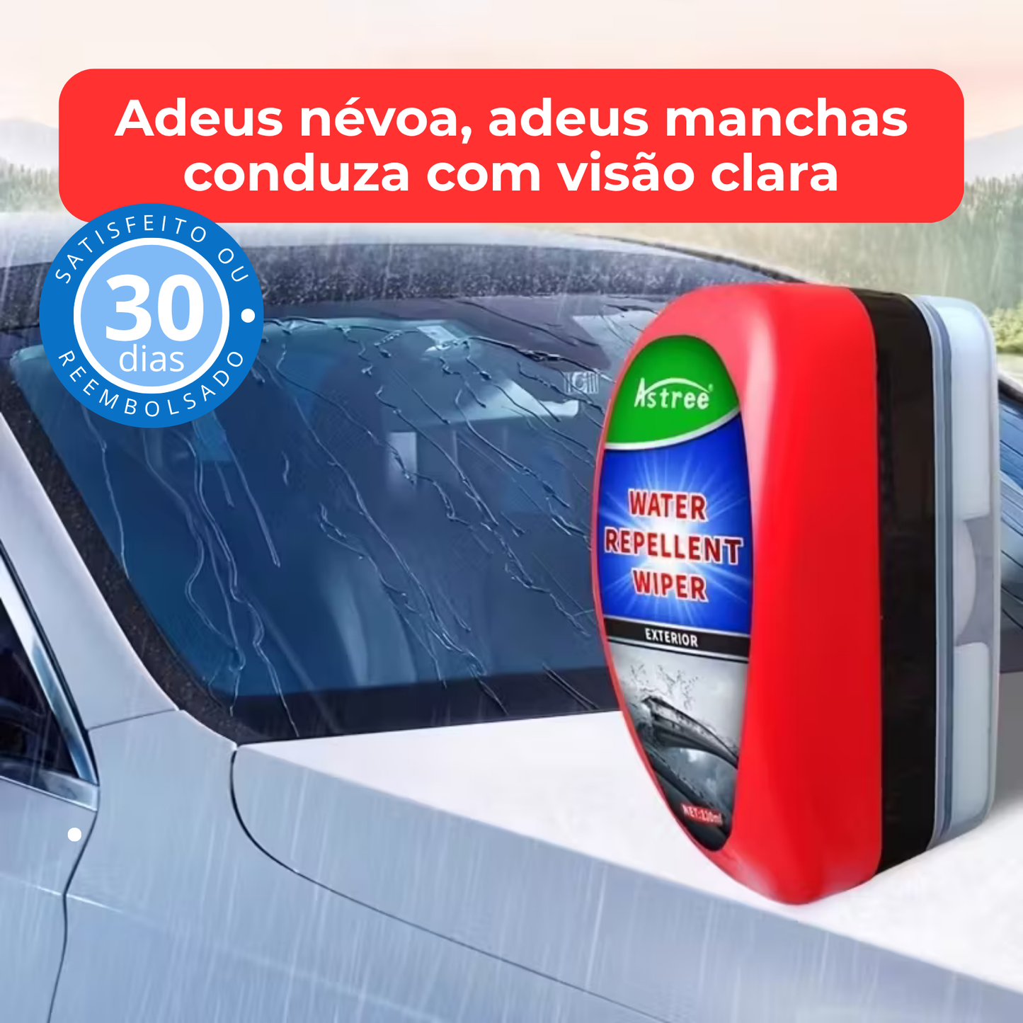 Escova dissolvente anti-chuva e manchas